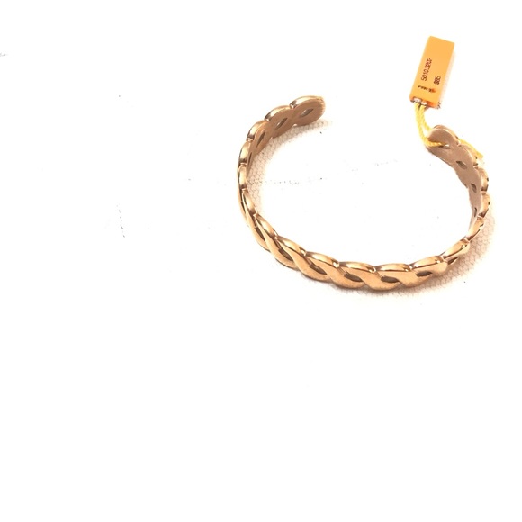Folli Follie Women’s Cuff Bracelet Bangle Rose Plating Gold Apeiron Twisted - Picture 1 of 6
